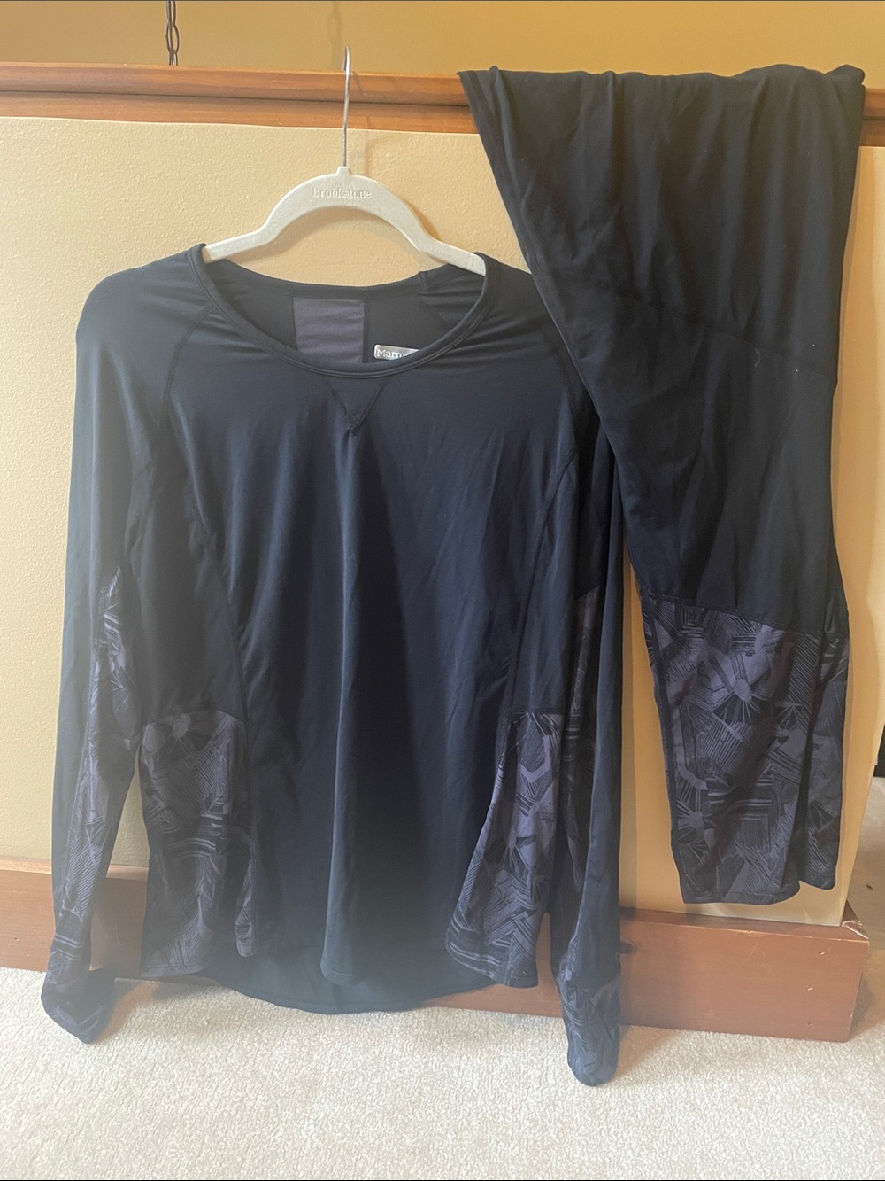 Marmot Performance Long-Sleeve Top and Legging Base Layer Set Black